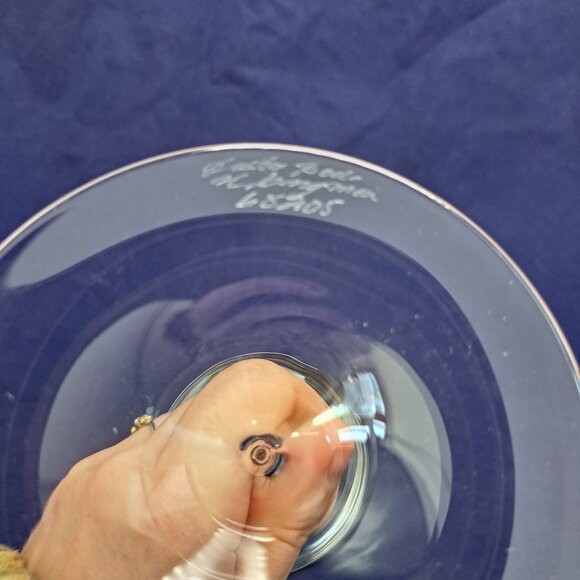 Kosta Boda Fanfare Clear Glass Single Light Candlestick Holder 7 inch - Picture 10 of 11